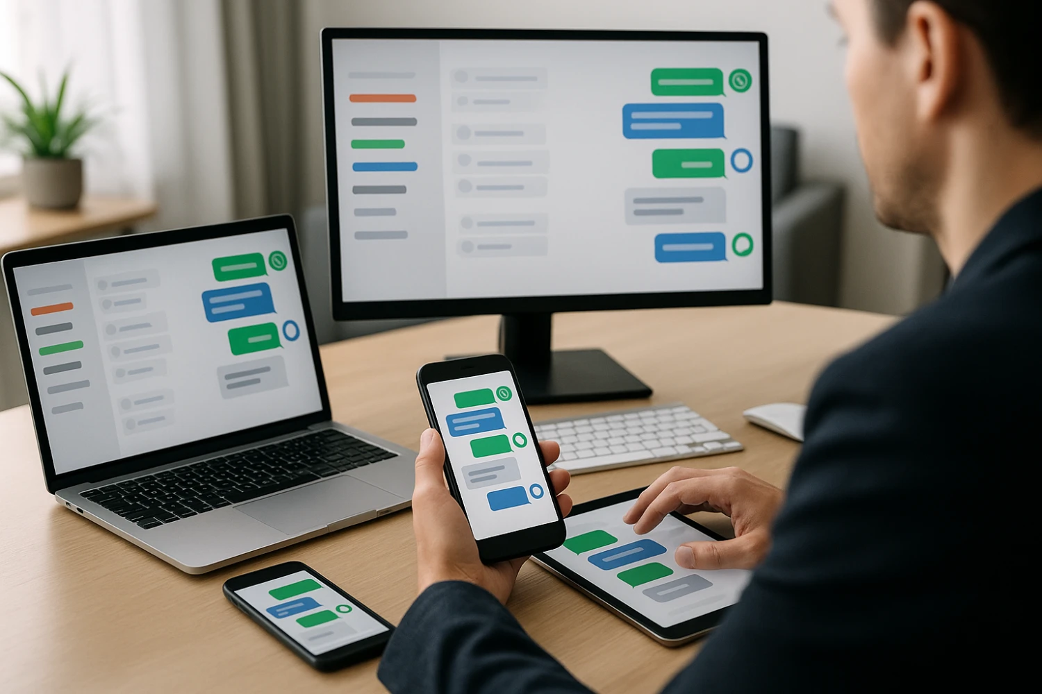 Unified SMS, Viber and WhatsApp notification dashboard