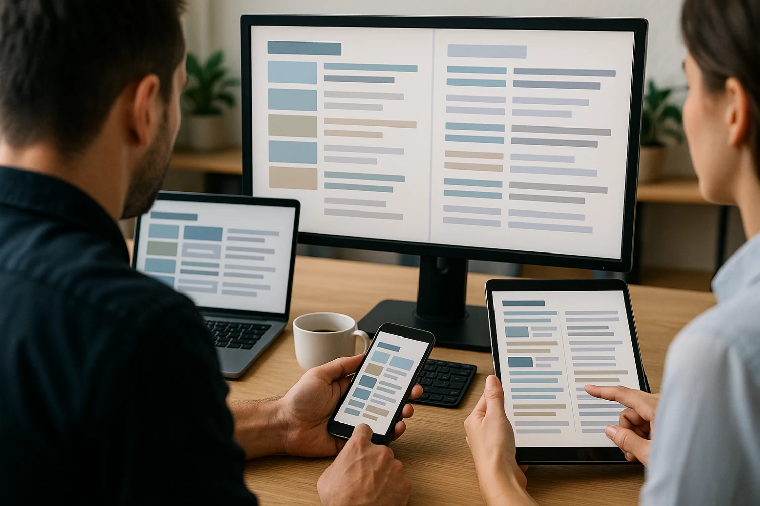 Team enriching product descriptions with SEO and multilingual content