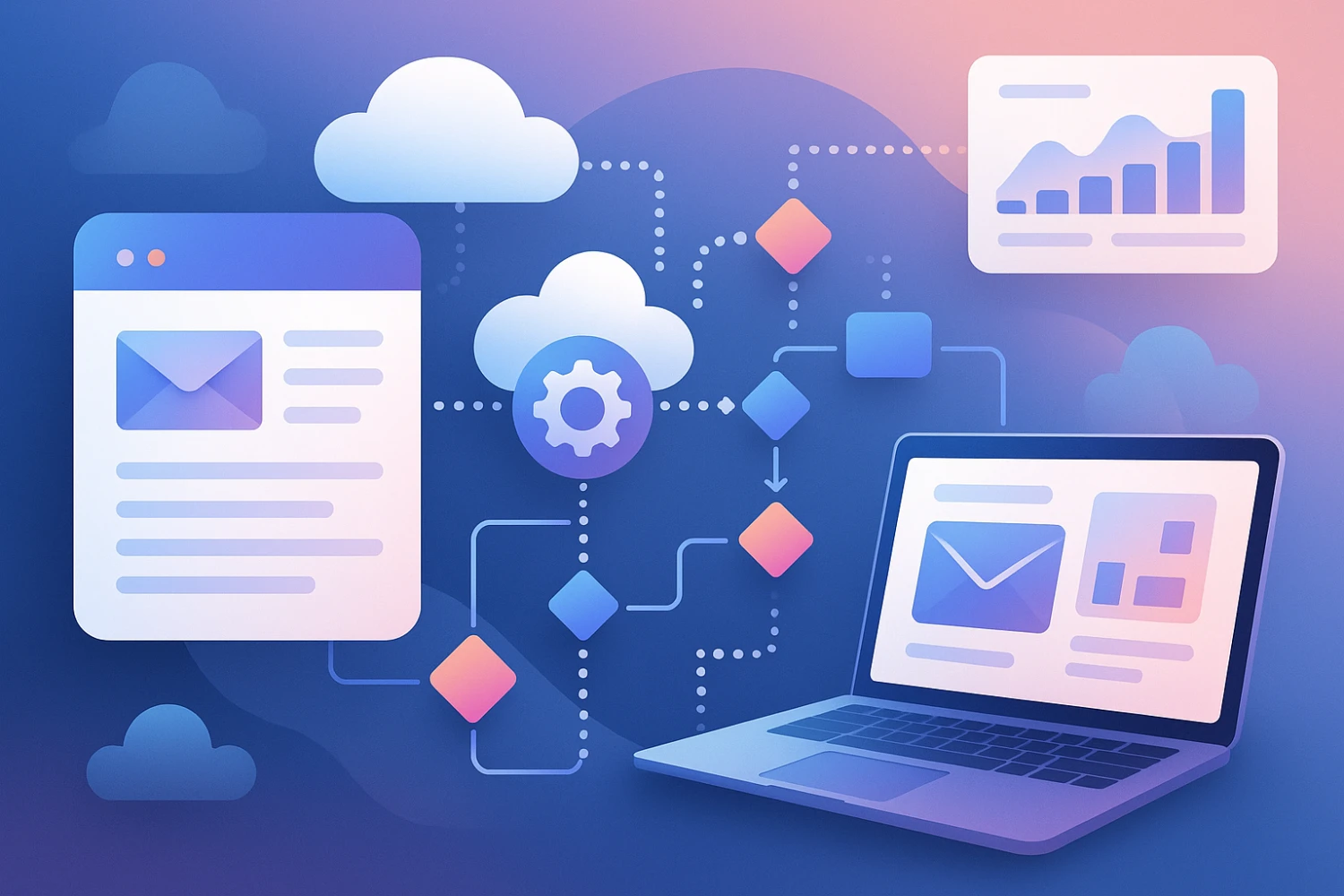 Email automation flows and sequences