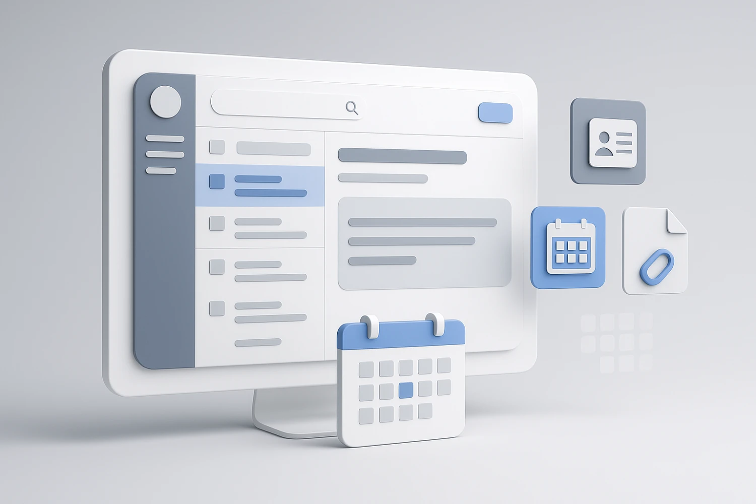 Modern business email webmail interface for companies